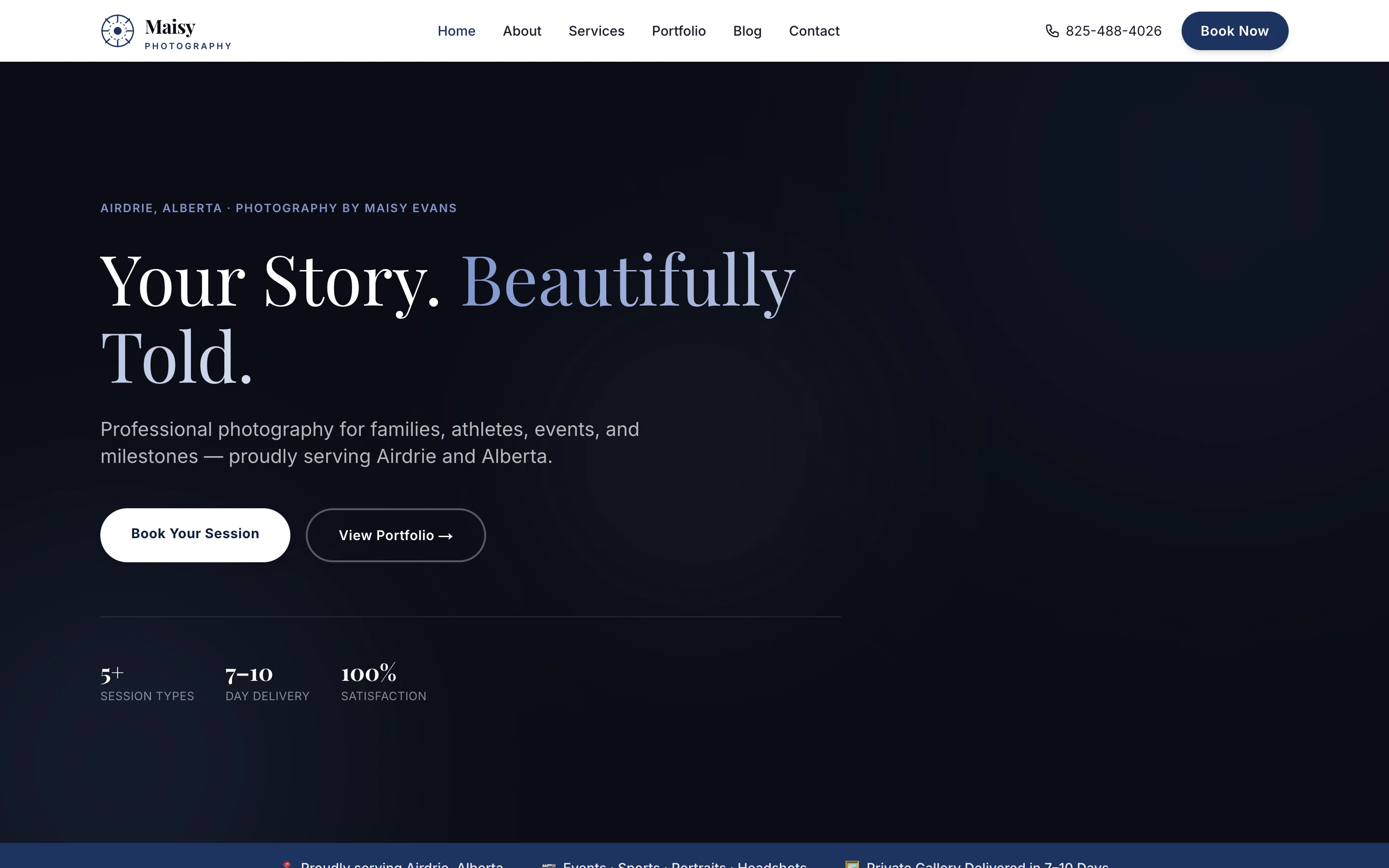 Maisy Photography website