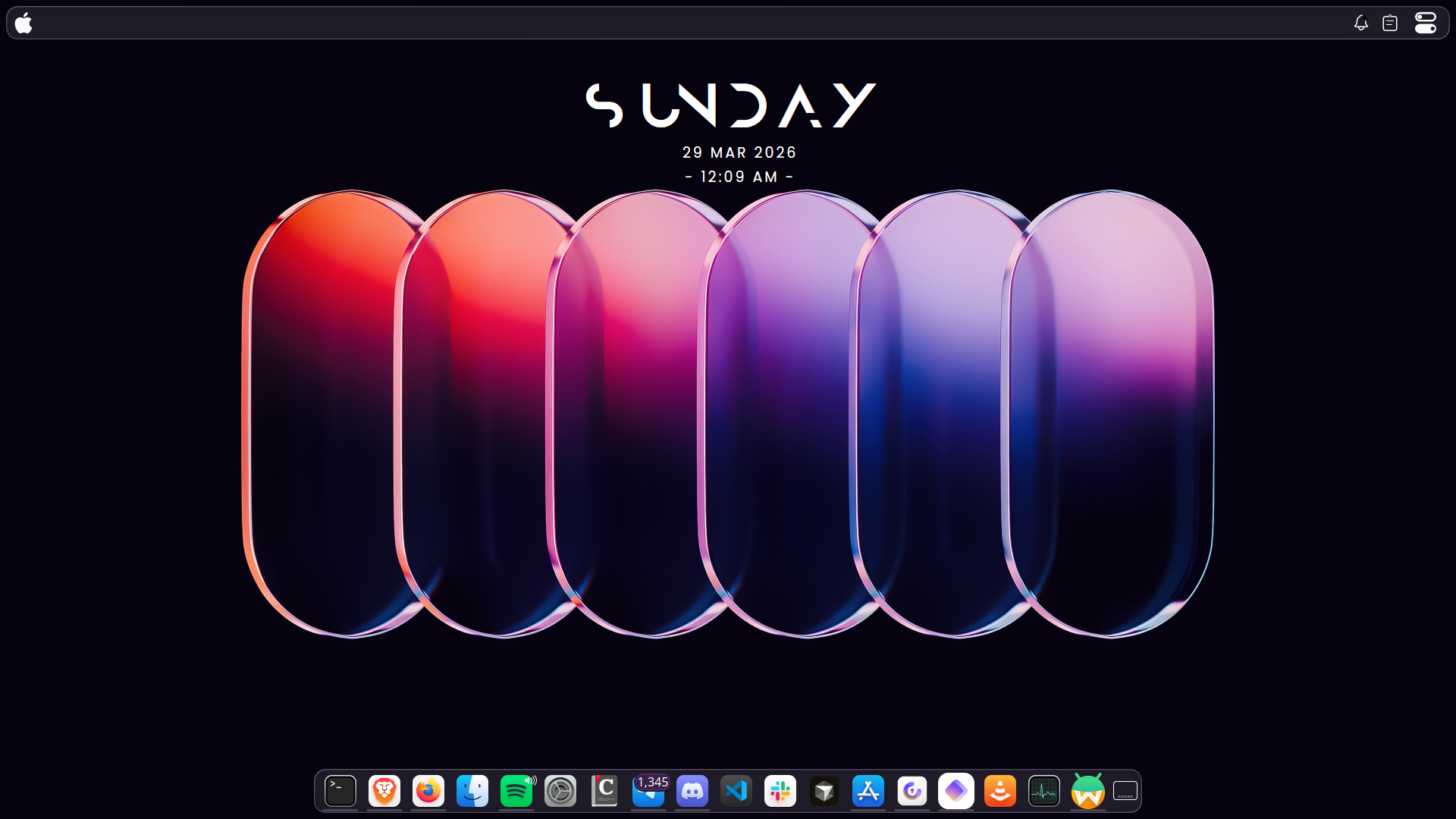Desktop ricing example — customized Linux terminal with custom color scheme
