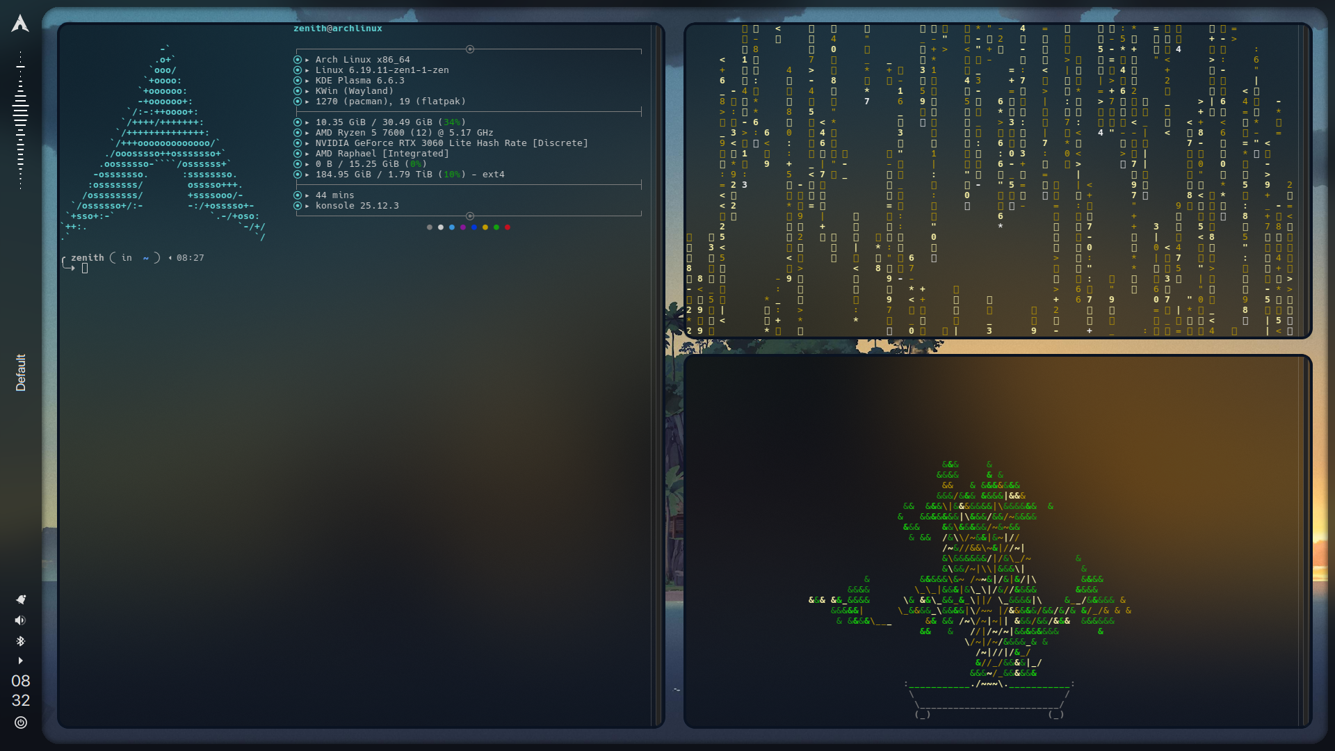 Desktop ricing example — minimal tiling window manager setup